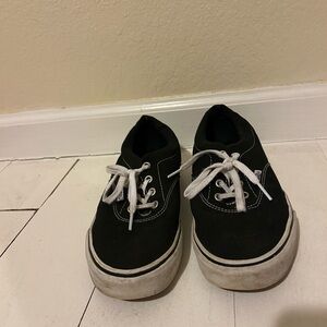 Vans Black and White Canvas Sneakers